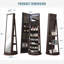 Chrisney Swivel Jewelry Armoire with Full Length Mirror, Interior Vanity Mirror and 3-Color Lights-702962971