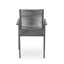 Chaise de salle à manger d'extérieur moderne en aluminium avec siège en corde (ensemble de 2)