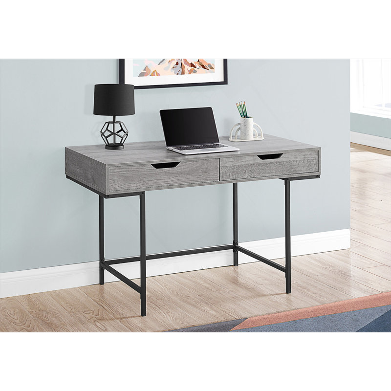 Bureau d'ordinateur moderne avec tiroirs de rangement pour le bureau personnel, poste de travail contemporain avec une construction durable et un placement flexible.
