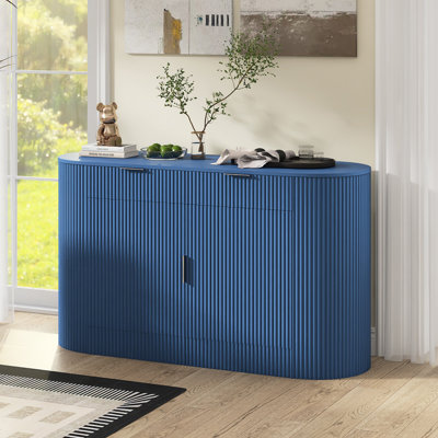55" W Modern Sideboard With Additional Side Storage,Drawers
