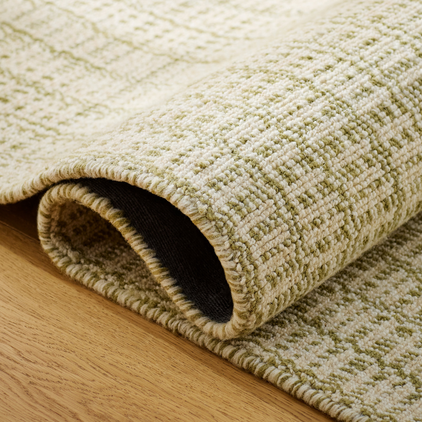 Kalise Hand-Tufted Geometric Wool Rug, Rectangle 8'9" x 11'9", Green