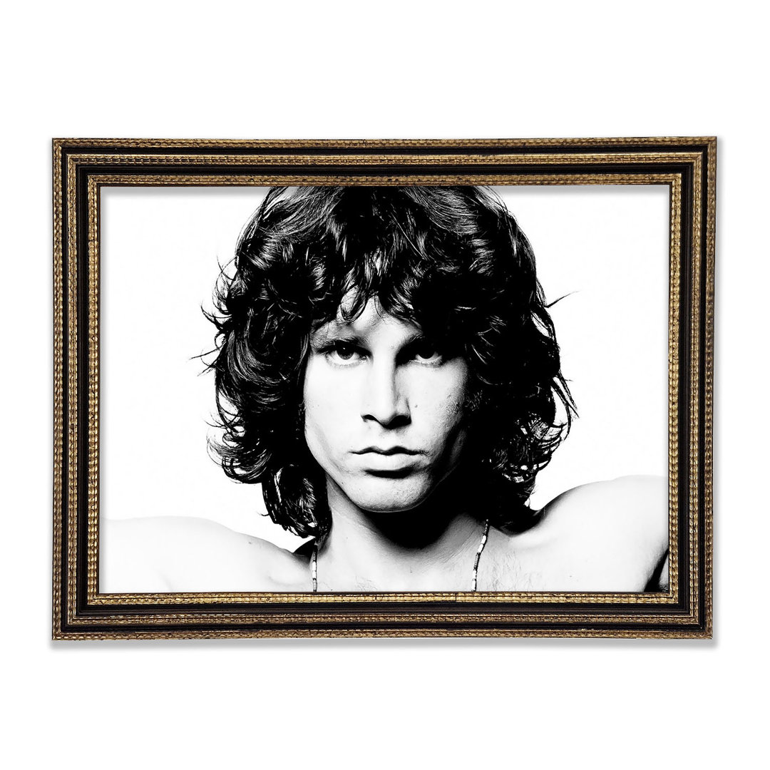 Jim Morrison Gesicht Gerahmter Druck