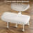 18.9" Seat Width Ergonomic Cross-Legged White Office Chair with 27.9" Integrated Footstool, PU Leather Swivel Desk Chair with Adjustable Height and Back Support Ideal for Home, Office-1075371990