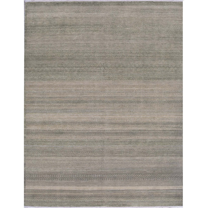 Tapis vert noué à la main de haute qualité