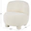 Chaise d'appoint en polyester crème pour salon
