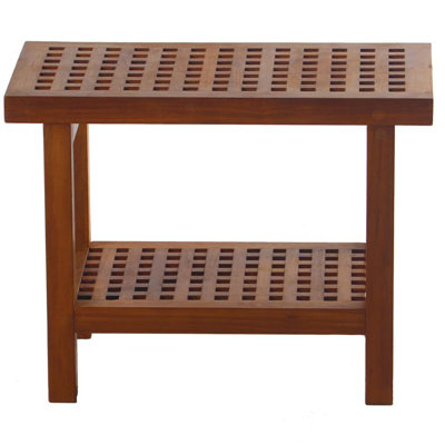 Grate 24'' W Teak Shower Bench