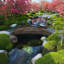 Pont de jardin en bois-98278470-98278473