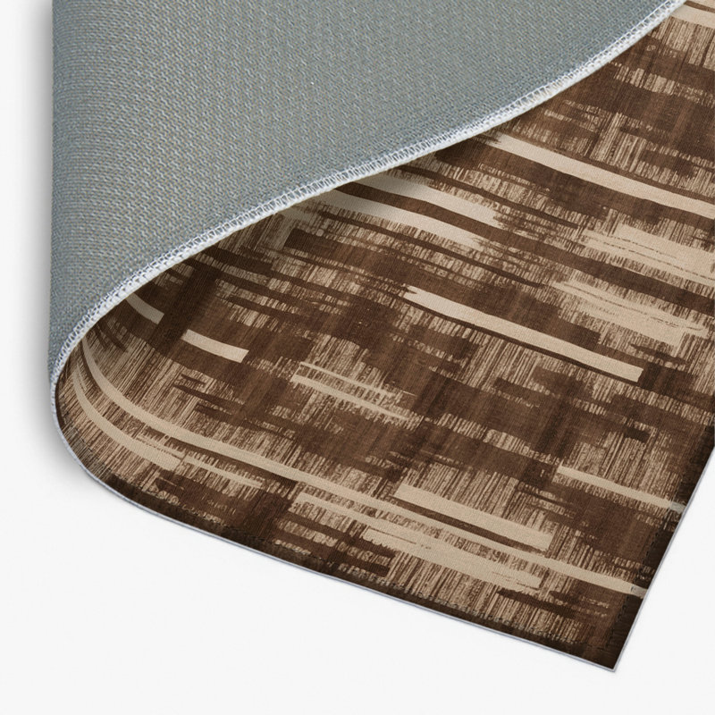 Tapis brun abstrait intérieur et extérieur, Rectangle 4pi x 6 pi