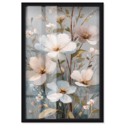 Art floral rétro par prunier blanc rétro