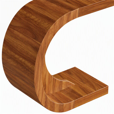 C-Shaped End Table, Wood Side Table