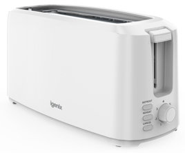 Igenix 4 Slice Long Slot Toaster Matte White