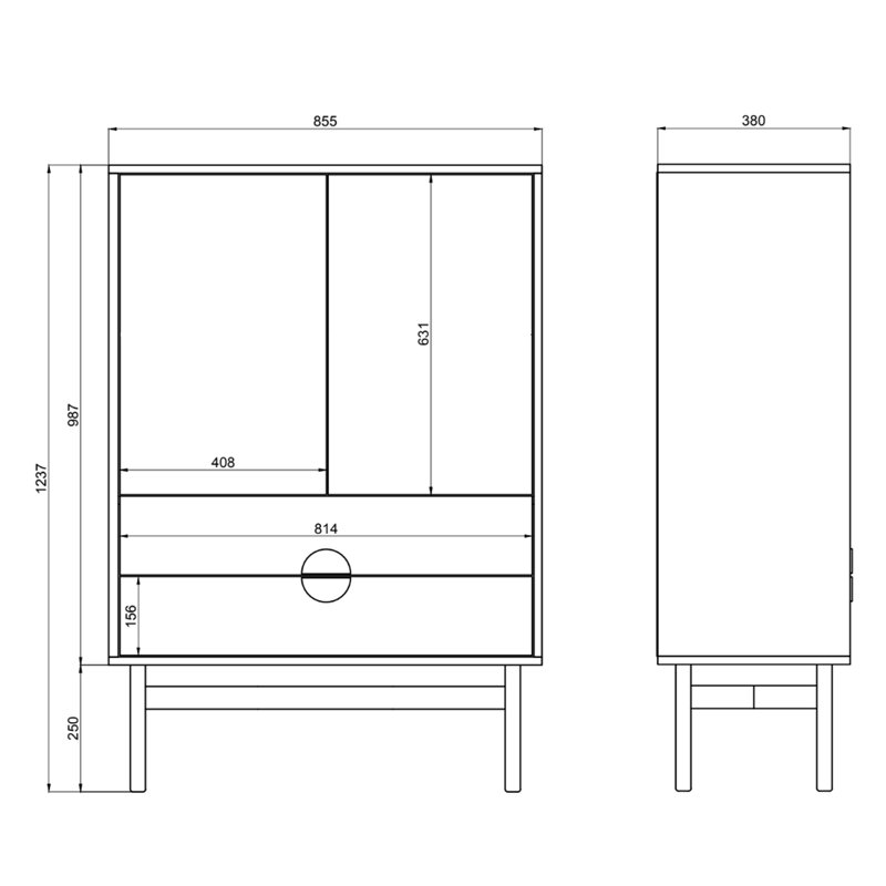 Apolonija Laminate Accent Cabinet, Beige