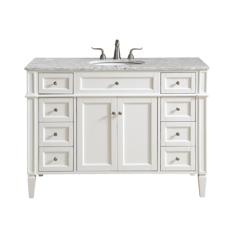 Ensemble de meuble-lavabo simple 48 "Rivers, Blanc