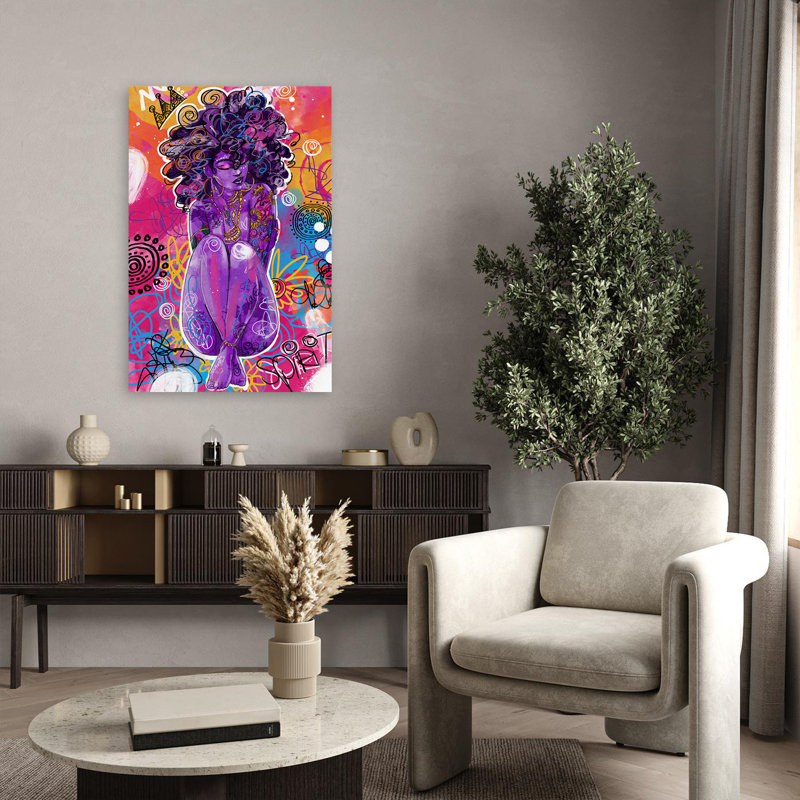 Nomusa - Art figuratif multicouleur, H 36 po x l 24 po