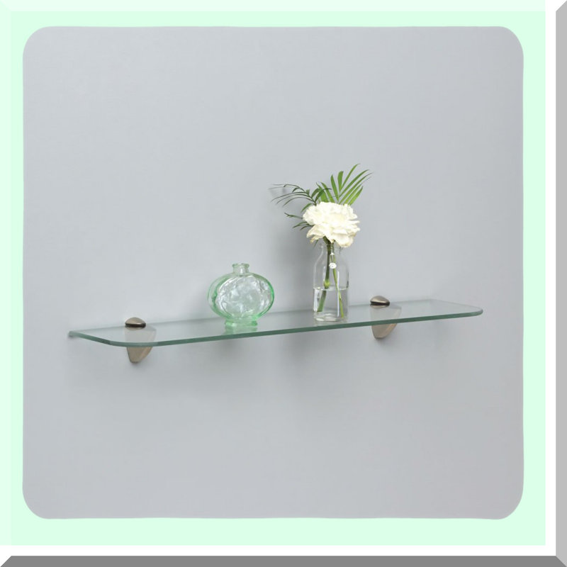 Nickel Elegance Glass Shelf Kit