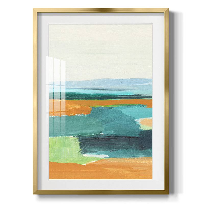 Shifting III - Toile tendue avec châssis, 28.5" H x 20.5" W, Gold