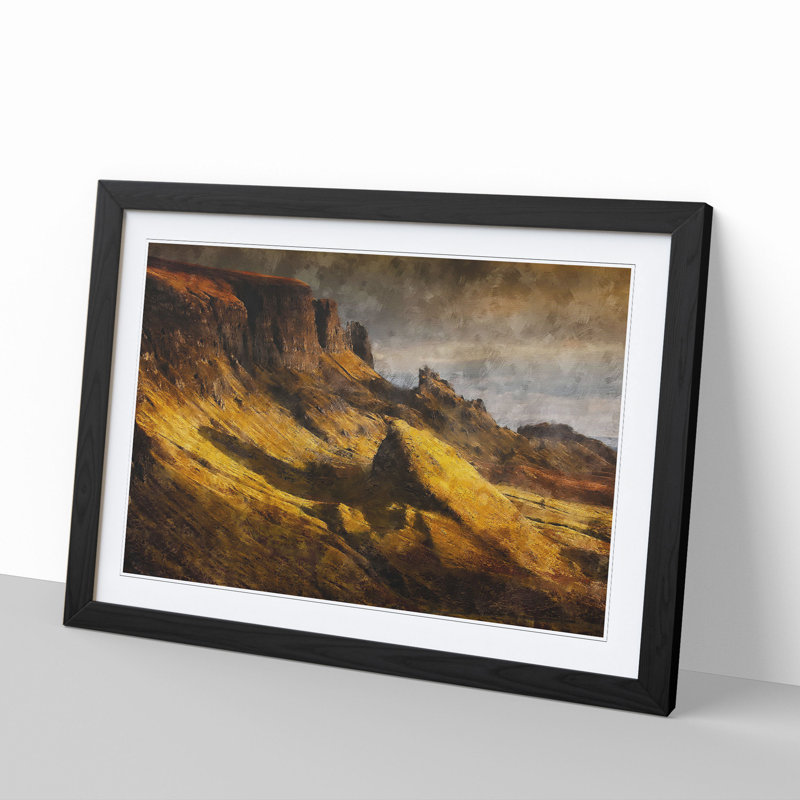 Landscape in Scotland - Picture Frame Graphic Art, 48cm H x 65cm W x 2cm D, Black Framed