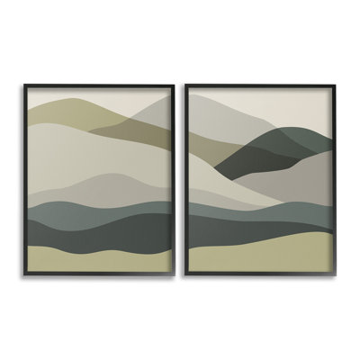 "Modern Green Mountains" par Lil 'Rue 2 - Pièces sur toile