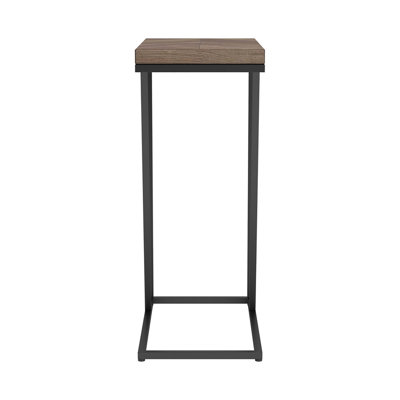 Rustic Tobacco Herringbone Sandy Accent Table