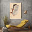 Crouching Nude In Shoes And Black Stockings by Egon Schiel - Wrapped Canvas Painting-62738742