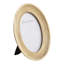 Cadre photo ovale décoratif texturé en polyrésine pour entrée et table - Cadres photo modernes pour console et chambre - 20 cm, doré