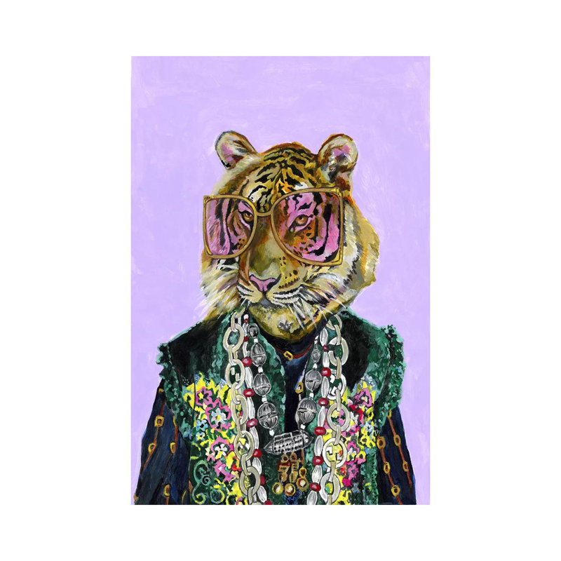 «Bengal Tiger» par Heather Perry, impression sur toile, H 60 po x l 40po x P 1,5 po, Toile tendue