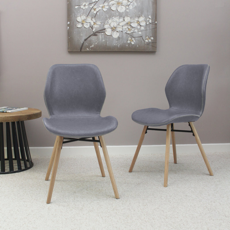 Emperador 46cm H Upholstered Side Chair, Light Grey