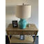 Lampe de table en céramique Aminu Blue