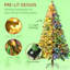 Arbres de Noël artificiels avec branches givrées, lumières chaudes ou colorées