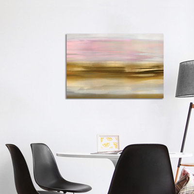 Gold Rush Pink Blush I 1 Piece Wrapped Canvas Wall Art