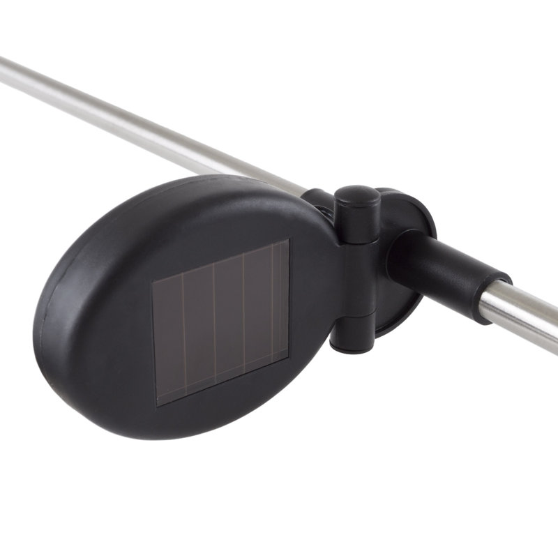 Silver Solar Powered Integrated LED Metal Pathway Light Pack