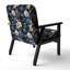 Chaise d'appoint florale Cobalt-6885830
