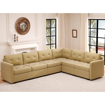 Canapé modulaire rembourré 6 pièces Jamiley