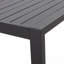 Ensemble de salle à manger gris et noir, ensemble de 6 chaises en aluminium