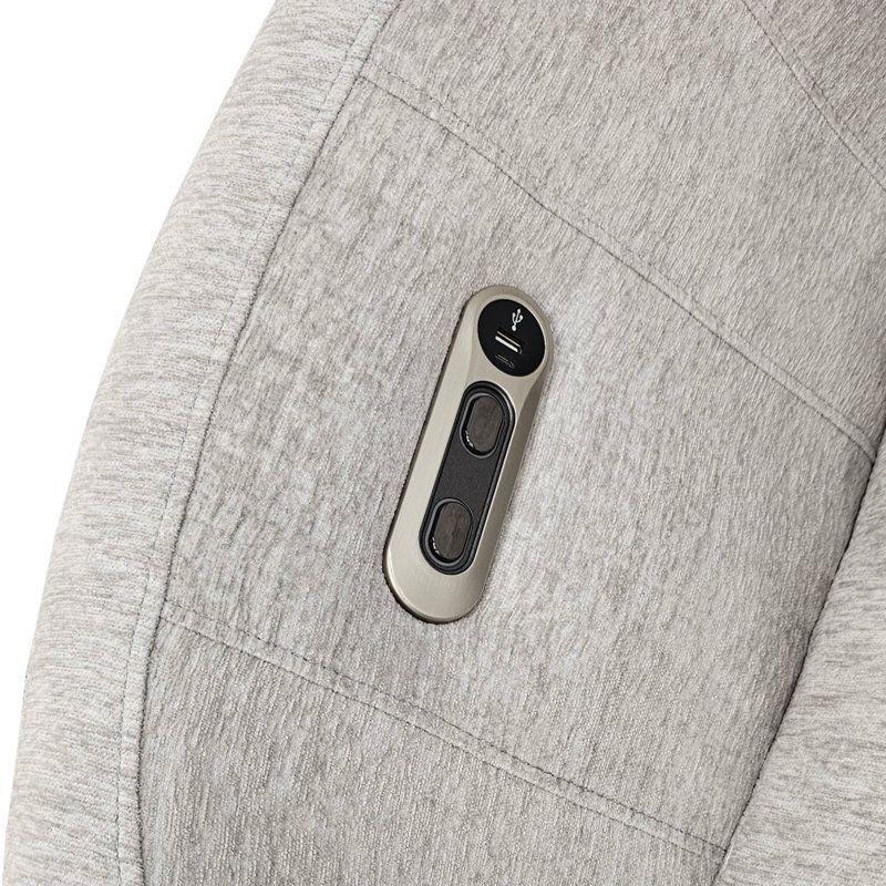 Fauteuil inclinable électrique avec port USB Bre Bre, Tatum River Rock Beige Boucle
