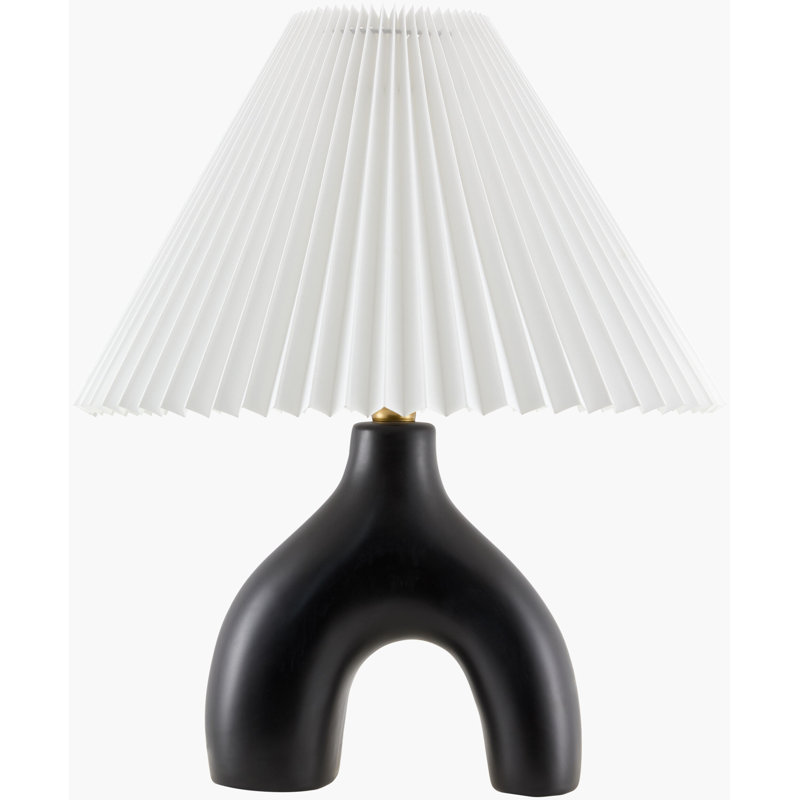 Lampe de table Celes, Noir, Blanc