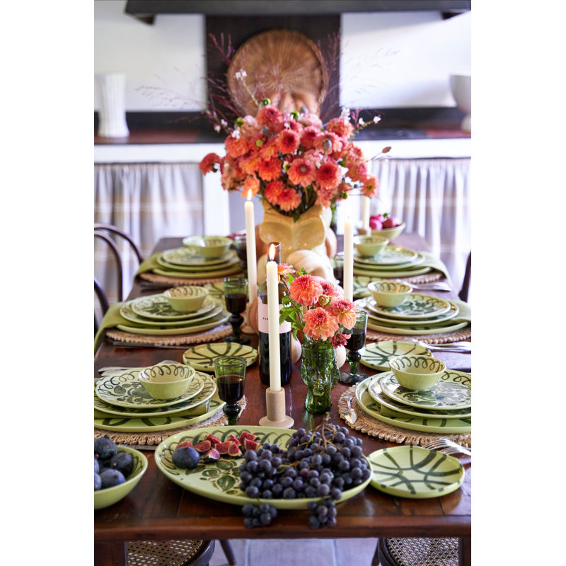 Amalfi Dessert Plate - Mustard - 9.1", Lime