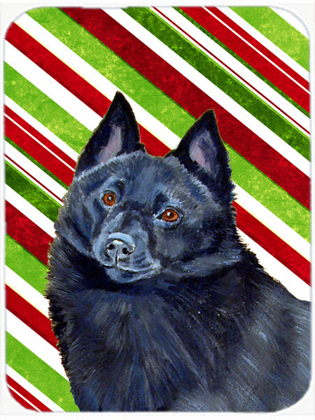 Planche à découper en verre de noël caroline de canne à sucre Schipperke