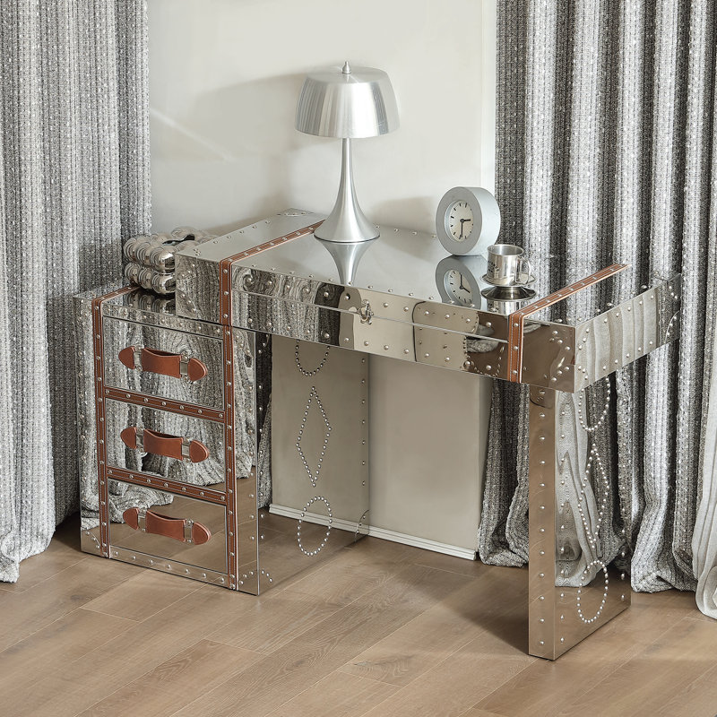 Meuble-lavabo en acier inoxydable, Argent
