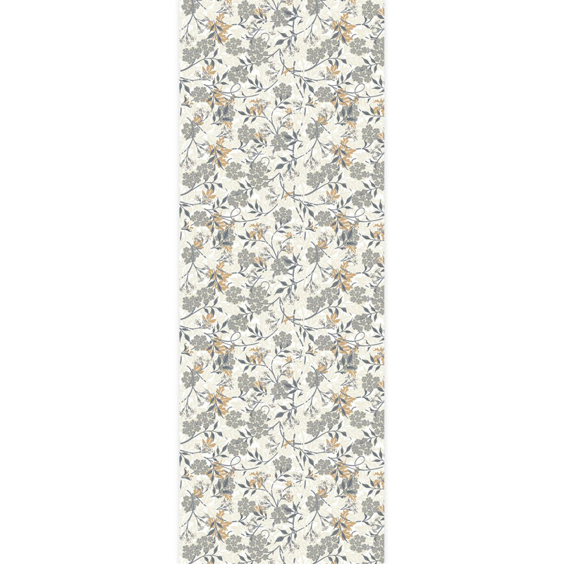 Tapisserie florale rétro, botanique classique, L 132 po x l 48 po