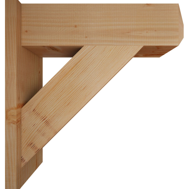 Artisan traditionnel en bois rustique, P 24 po x H 24 po, Sapin Douglas de 7 1/2 po (lisse)