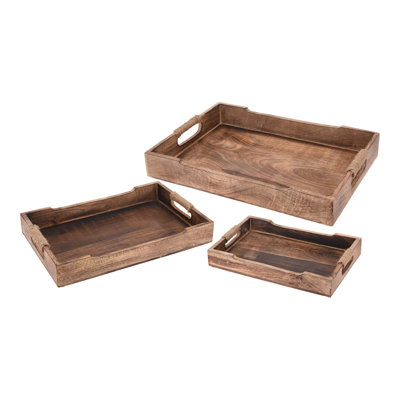 Union Rustic Balinas Wood Tray