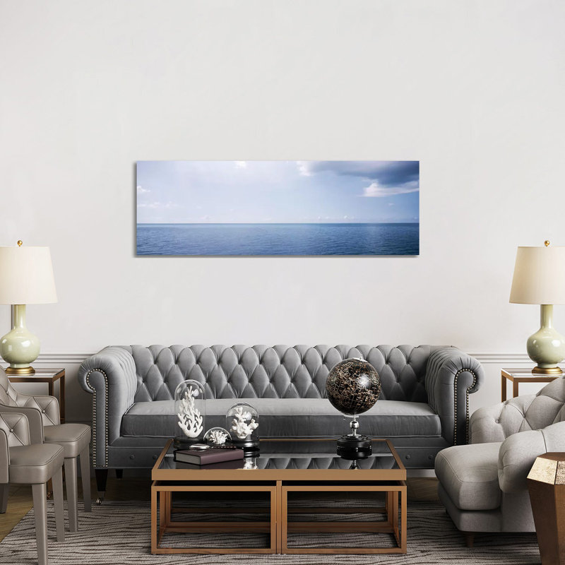 Cloudy Seascape, Atlantic Ocean, Bermuda, USA by Panoramic Images - Wrapped Canvas Panoramic Print