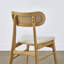 Chaises de salle à manger rembourrées avec dossier en rotin-1883836176