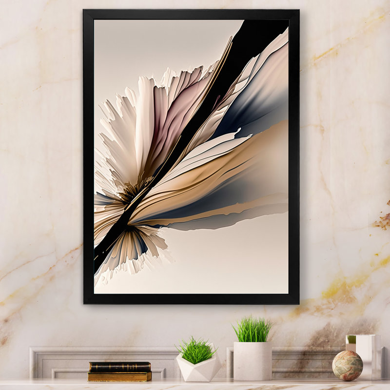 «Daisy Hyperrealistic Flowers II», reproduction sur toile, Impression noire sur toile encadrée, L 12 po x H 20 po