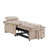 Tufted Single Pull-Out Sofa Bed with Adjustable Backrest And Pillows, Convertible Chaise Lounge-2080340210