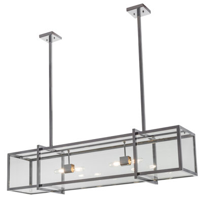 Luminaire suspendu linéaire à 4 lumières pour îlot de cuisine Nelson