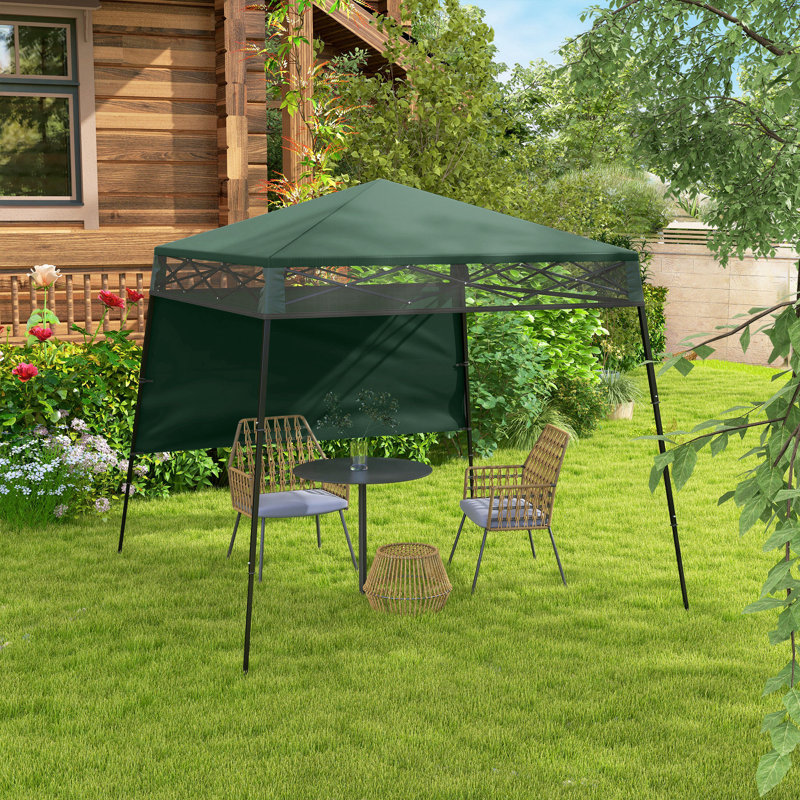 Tente d'extérieur pliable de jardin 7 'x 7' avec pieds et sac réglables
