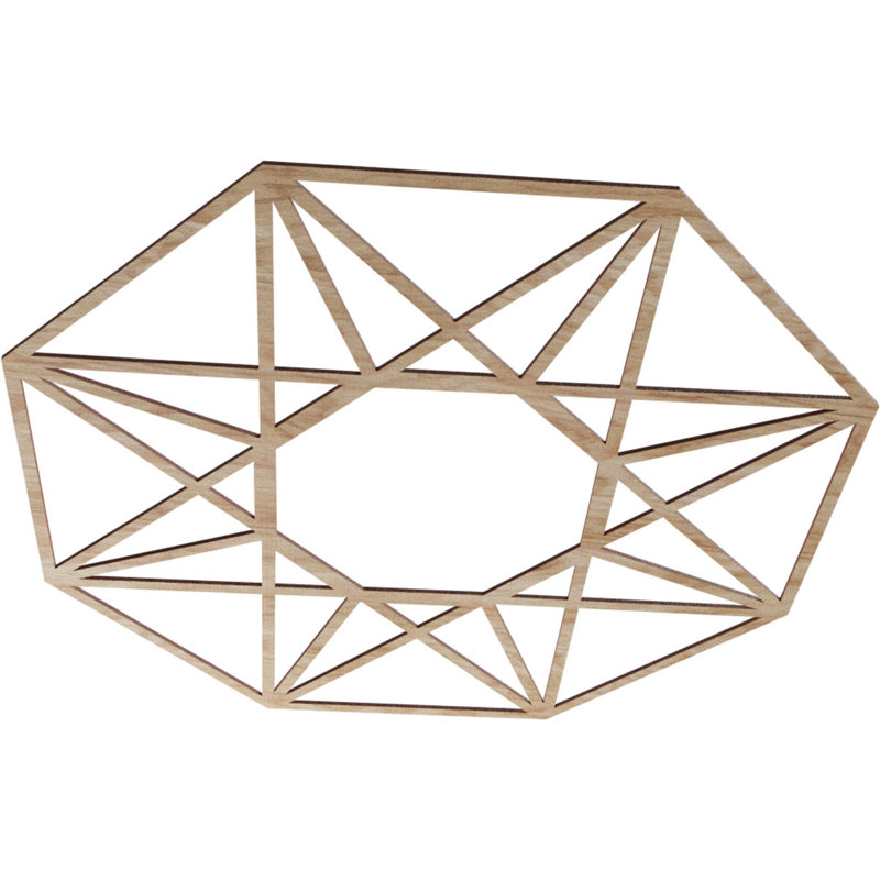 Médaillon de plafond perforé 32 po x P 12 po x P 12 po x Guardian, Chêne rouge, H 40 po x l 40 po x P 0,25 po