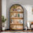 Arched Bookshelf With Storage Shelves
